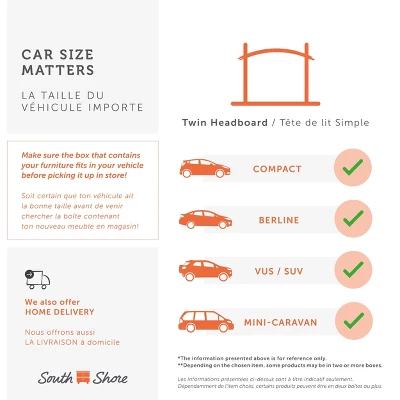 Twin Aviron Bookcase Headboard - South Shore 9 Twin Aviron Bookcase Headboard - South Shore - Image 7