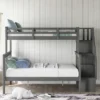 Twin-Over-Full Bunk Bed With Storage Stairs And Guard Rail - ModernLuxe -Child Home Decoration Store GUEST 9382be66 dc2f 4f5d ad6a 02afc578874b