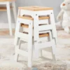 Melissa & Doug Wooden Stools - Set Of 4 - White/Natural -Child Home Decoration Store GUEST 96fd431b 73e9 4b2f 85f3 ae71c959a861