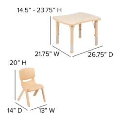 Emma And Oliver 21.875"W X 26.625"L Rectangular Plastic Height Adjustable Activity Table Set With 4 Chairs 13 Emma And Oliver 21.875"W X 26.625"L Rectangular Plastic Height Adjustable Activity Table Set With 4 Chairs -Child Home Decoration Store GUEST 980c8b7e f814 43be ba9e 1882675d1be1 1