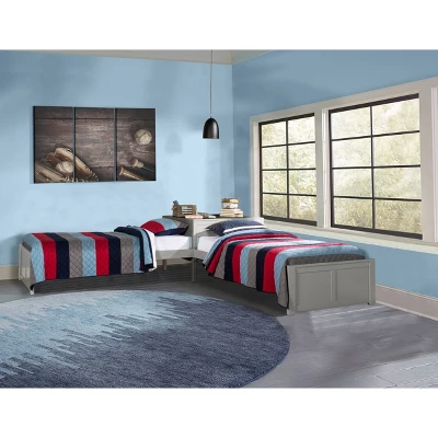 Twin Pulse L Shape Bed Gray - Hillsdale Furniture 3 Twin Pulse L Shape Bed Gray - Hillsdale Furniture
