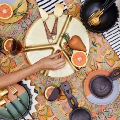 5pc Stainless Steel Silverware Set Black/Gold - Opalhouse™ Designed With Jungalow™ -Child Home Decoration Store GUEST 9c600b8c 28d5 45e2 a4c3 ad1088a92ce8