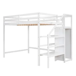 Full Size Loft Bed With Built-in Storage Wardrobe And Stairs-ModernLuxe 15 Full Size Loft Bed With Built-in Storage Wardrobe And Stairs-ModernLuxe -Child Home Decoration Store GUEST 9dd72aae 4212 4d00 b5af c5eb201135b3