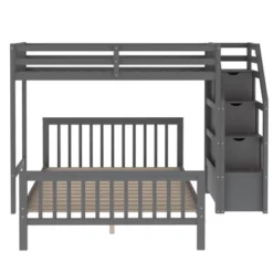 Twin Over Full Loft Bed With Staircase - ModernLuxe -Child Home Decoration Store GUEST 9f17adfc a36a 458f af32 21cc44982b35