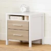 Munich 2 Drawer Nightstand - White/Soft Elm - South Shore -Child Home Decoration Store GUEST 9fe18016 8c24 4ce5 bfbb 8da3d93d4a22