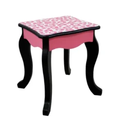 Fashion Leopard Prints Gisele Play Wooden Vanity Set Pink / Black - Teamson Kids -Child Home Decoration Store GUEST a1cefbb7 8f37 4dc1 b381 58c241900054