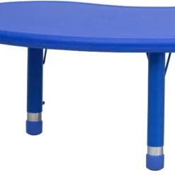 Emma And Oliver 35"W X 65"L Half-Moon Plastic Height Adjustable Activity Table -Child Home Decoration Store GUEST a525e7e8 2eed 4753 adc5 9ae007d07ac5