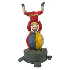 Design Toscano Spinning Acrobat Clown On Globe Authentic Iron Mechanical Bank -Child Home Decoration Store GUEST a64e3499 0363 470b 94a6 b55b7d17adc2