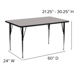 Flash Furniture 24''W X 60''L Rectangular HP Laminate Activity Table - Standard Height Adjustable Legs -Child Home Decoration Store GUEST a81ff4f6 1c9d 49a0 98e4 9c39e61169ce