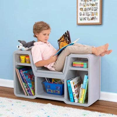 Cozy Cubby Reading Nook Bookshelf Black - Simplay3 3 Cozy Cubby Reading Nook Bookshelf Black - Simplay3