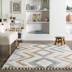 Lillie Abstract Diamond Kids Tassel Area Rug 17 Lillie Abstract Diamond Kids Tassel Area Rug -Child Home Decoration Store GUEST a9448b4a e4b9 4960 9d95 501aa709e469