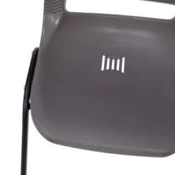 Flash Furniture HERCULES Series 661 Lb. Capacity Gray Ergonomic Shell Stack Chair With Black Frame And 16'' Seat Height, Set Of 5 -Child Home Decoration Store GUEST abe37524 d977 4c50 bbc9 95a426e914ce