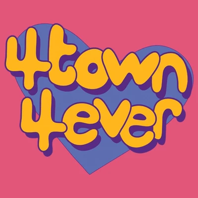 Women's Turning Red 4Town 4Eva Heart Racerback Tank Top 3 Women's Turning Red 4Town 4Eva Heart Racerback Tank Top