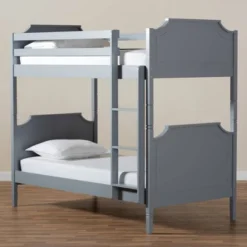 Twin Mariana Wood Bunk Bed Gray - Baxton Studio -Child Home Decoration Store GUEST ae5da94e 101e 42ea 9067 b0fbe1e9d497