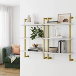 Theo Floating Shelf Gold/White - Nathan James 8 Theo Floating Shelf Gold/White - Nathan James -Child Home Decoration Store GUEST aef629ce 7523 41fc 95db c9d50ca76021