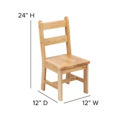 Emma And Oliver Kids 3 Piece Solid Hardwood Table And Chair Set For Playroom, Kitchen -Child Home Decoration Store GUEST b15a5be2 77cc 4c7c 86d9 94d8e6156709