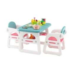 Costway 3-Piece Kids Table And Chair Set Toddler Activity Study Desk With Building Blocks 22 Costway 3-Piece Kids Table And Chair Set Toddler Activity Study Desk With Building Blocks -Child Home Decoration Store GUEST b2142cd5 51fa 4527 b552 4df5d43b5af2