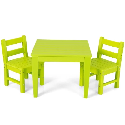 Costway 3PCS Kids Table & 2 Chairs Set Outdoor Heavy-Duty All-Weather Activity Table Set 13 Costway 3PCS Kids Table & 2 Chairs Set Outdoor Heavy-Duty All-Weather Activity Table Set - Image 11