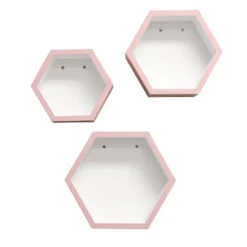 8" X 10" X 12" Set Of 3 Hexagon Shelves For Kids' Room - InPlace -Child Home Decoration Store GUEST b3c7f52a aeb1 4bdf 9187 13737494e51d