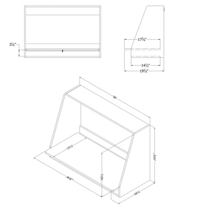 Hourra Wall Mounted Desk Pure White - South Shore 9 Hourra Wall Mounted Desk Pure White - South Shore - Image 7