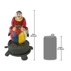 Design Toscano Spinning Acrobat Clown On Globe Authentic Iron Mechanical Bank -Child Home Decoration Store GUEST b591cc37 9d7d 4649 9ed9 e715a20d4979