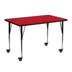 Emma And Oliver Mobile 24x48 Rectangle HP Laminate Adjustable Activity Table -Child Home Decoration Store GUEST b63ed2d1 6d88 47d4 b67e 6f792741abd6