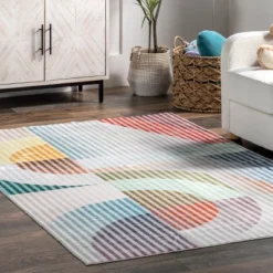 NuLOOM Erikka Abstract Striped Kids Machine Washable Area Rug -Child Home Decoration Store GUEST b718cc4e 0874 4a09 94d2 2895593dd89f