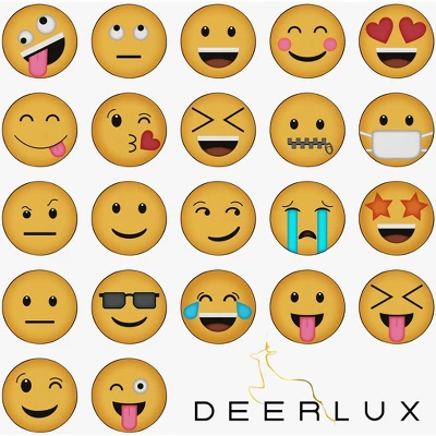 Deerlux Emoji Style Round Funny Smiley Face Kids Area Rug, Smirk Emoji Rug 5 Deerlux Emoji Style Round Funny Smiley Face Kids Area Rug, Smirk Emoji Rug - Image 3
