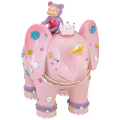 Northlight 5.75" Children's Pink Elephant With Monkey Coin Bank -Child Home Decoration Store GUEST b9798a94 b0b3 493b 8544 f157af7e9328