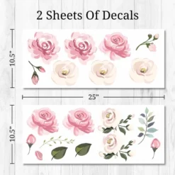 Pastel Floral Wall Decor - Decalcomania -Child Home Decoration Store GUEST ba2bae87 a20d 4892 8b8c aa5370981ffc