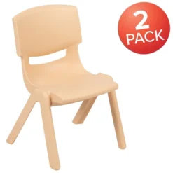 Emma And Oliver 2 Pack Plastic Stackable School Chair With 12"H Seat, Preschool Seating -Child Home Decoration Store GUEST bc95c98c 340e 447b bc1a 68295a907c9a
