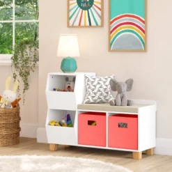 Kids' Catch-All Storage Bench White - RiverRidge Home -Child Home Decoration Store GUEST be10c56d 1d04 409f 8207 9a8eb6452acb
