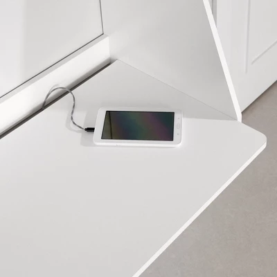 Hourra Wall Mounted Desk Pure White - South Shore 4 Hourra Wall Mounted Desk Pure White - South Shore - Image 2