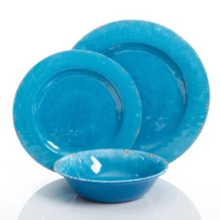 Gibson Studio California Mauna 12 Piece Assorted Crackle Decal Melamine Dinnerware Set -Child Home Decoration Store GUEST bed775b4 7689 40e9 a700 d39c67daf457