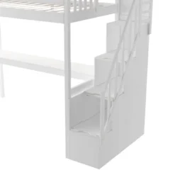 Twin Size Loft Bed With Staircase And Built-in Desk - ModernLuxe 17 Twin Size Loft Bed With Staircase And Built-in Desk - ModernLuxe -Child Home Decoration Store GUEST bfea472b 36fb 4f0f 80c7 794b0ab0d7ee