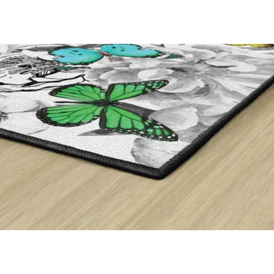 Flagship Carpets School Girl Style Woodland Whimsy Butterfly Classroom Area Rug 6 Flagship Carpets School Girl Style Woodland Whimsy Butterfly Classroom Area Rug - Image 4