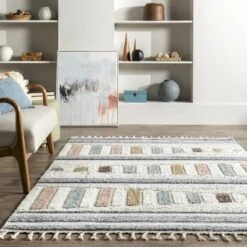 NuLOOM Iria Colorful Pyramid Kids Area Rug -Child Home Decoration Store GUEST c1922fc7 0b53 419a 9119 e2623c3a46ea