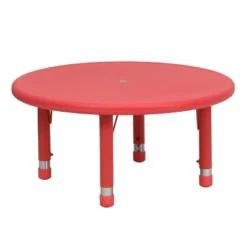 Flash Furniture 33" Round Plastic Height Adjustable Activity Table -Child Home Decoration Store GUEST c2397513 2406 434a 9bfa a8bf5e142b7d