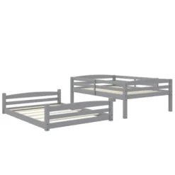 Full Over Full Alaina Floor Wood Bunk Bed - Room & Joy -Child Home Decoration Store GUEST c24be05e f164 485e 808a c4d07721356f