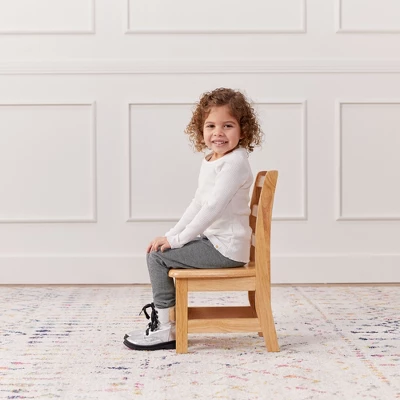 ECR4Kids Three Rung Ladderback Chair, Classroom Seating, Natural, 2-Pack 5 ECR4Kids Three Rung Ladderback Chair, Classroom Seating, Natural, 2-Pack - Image 3