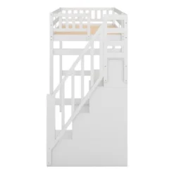 Twin Size Loft Bed With Storage Staircase And Built-in Desk-ModernLuxe -Child Home Decoration Store GUEST c704aff5 b273 4206 9b19 39257ffeda00