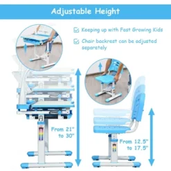 Costway Height Adjustable Kids Desk Chair Set Study Drawing W/Lamp & Bookstand -Child Home Decoration Store GUEST c70b7fee 0798 4b48 a509 c0c5b0b570e5