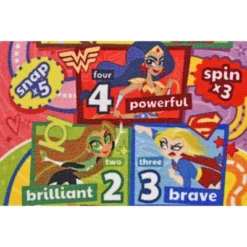 KC CUBS | DC Super Hero Girls Kids Hopscotch Number Counting Educational Learning & Game Play Nursery Bedroom Classroom Rug Carpet, 2' 7" X 6' 0" -Child Home Decoration Store GUEST c7eb708f e777 4580 8325 f4a38442133c