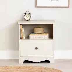 Lyara 1 Drawer Nightstand White Wash - South Shore -Child Home Decoration Store GUEST c8f7deac 05eb 45c3 bc18 66a7d931ee1a