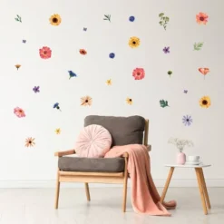 Watercolor Wildflowers Wall Decor - Decalcomania -Child Home Decoration Store GUEST c9186c74 2c62 4236 aff2 43042f0e4e66