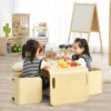 Costway 3 Piece Kids Wooden Table & Chair Set Children Multipurpose Homeschool Furniture -Child Home Decoration Store GUEST c9853385 95d6 4f0c a9ac 21bdf8a46c7e