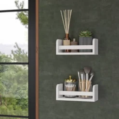 2pk Kids' 10" Floating Wall Mount Bookshelf Set White - RiverRidge Home -Child Home Decoration Store GUEST ca0c00c6 c615 497b a352 7e136e7c6dc7