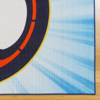 Marvel Spidey Circle 54"x78" Area Rug Blue 4 Marvel Spidey Circle 54"x78" Area Rug Blue - Image 2