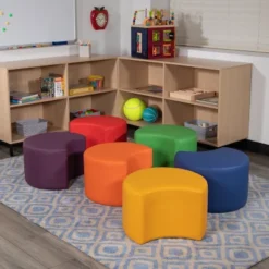 Flash Furniture Soft Seating Flexible Moon For Classrooms And Daycares - 12" Seat Height -Child Home Decoration Store GUEST ce82c09e 4838 4f33 b26e 5035b19f4dd6