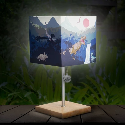 Jurassic Park Desk Table Lamp (Includes LED Light Bulb) Wooden Base With 3D Puller 3 Jurassic Park Desk Table Lamp (Includes LED Light Bulb) Wooden Base With 3D Puller